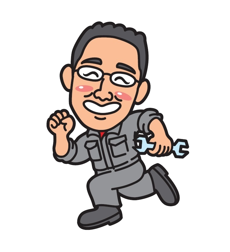 工具を持って駆けつけるメキアのキャラクター